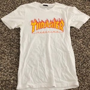 white thrasher tee